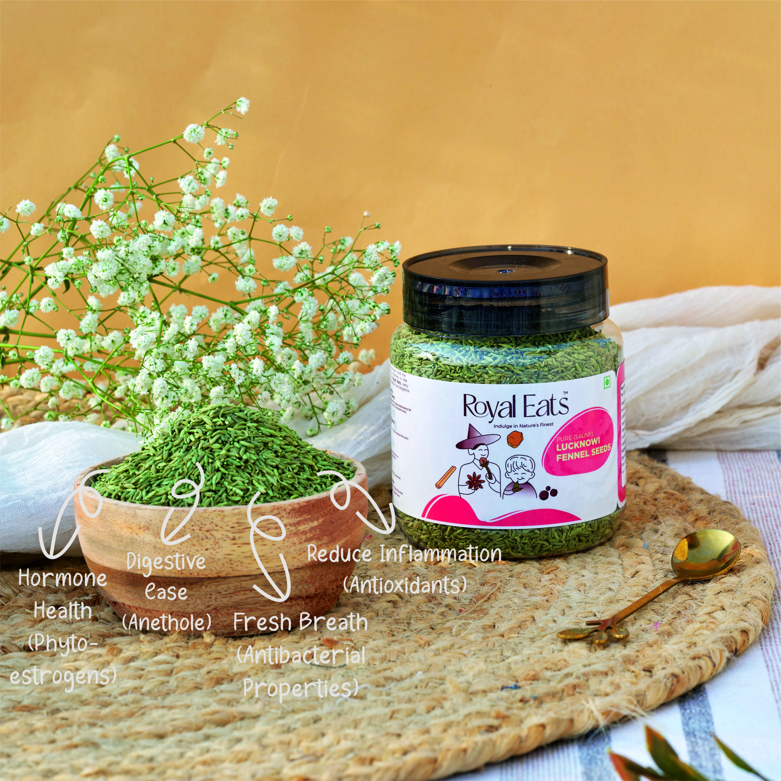 Pure Lucknowi Fennel Seeds (Saunf) - Image 2